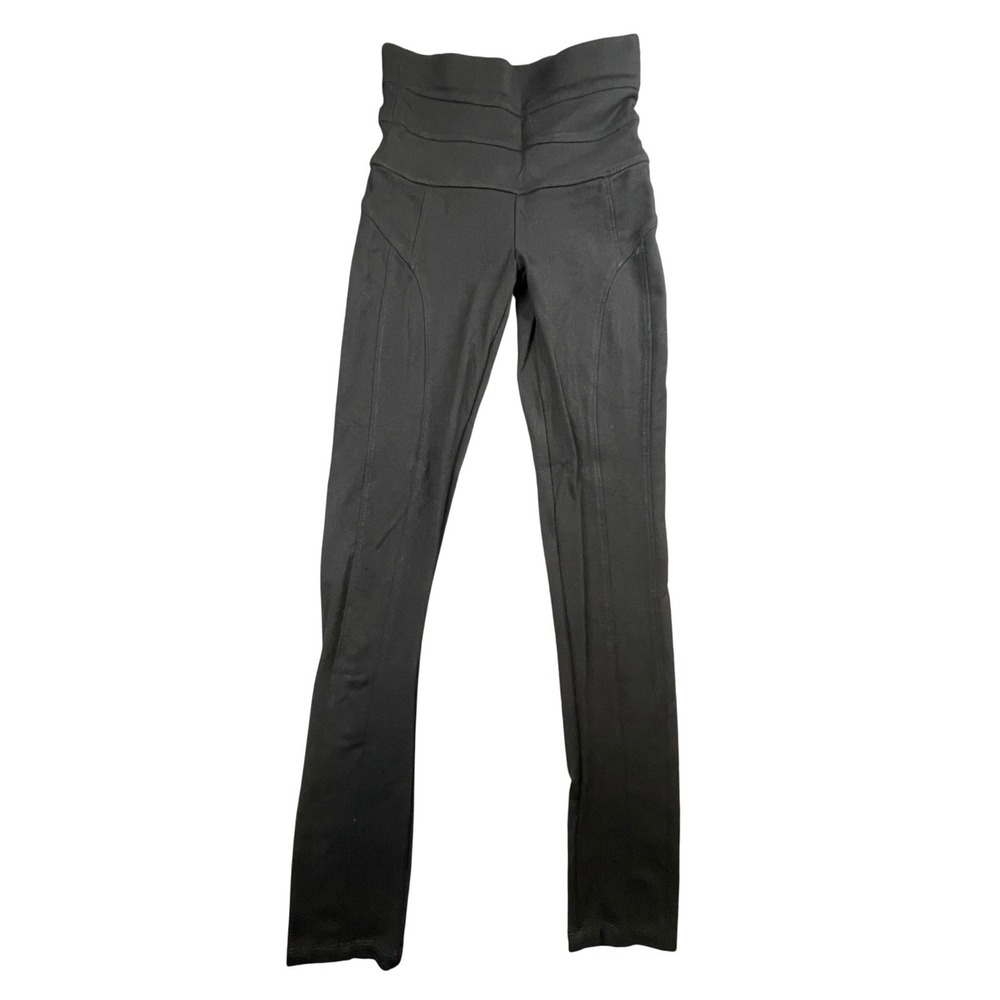 Democracy Gut Buster High Rise Leggings Womens S Black Slimming Control Stretch